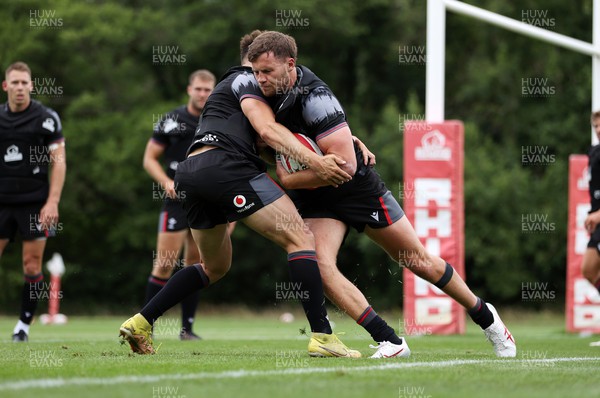 270623 - The Wales Rugby Team training in preparation for the Rugby World Cup - Mason Grady during training