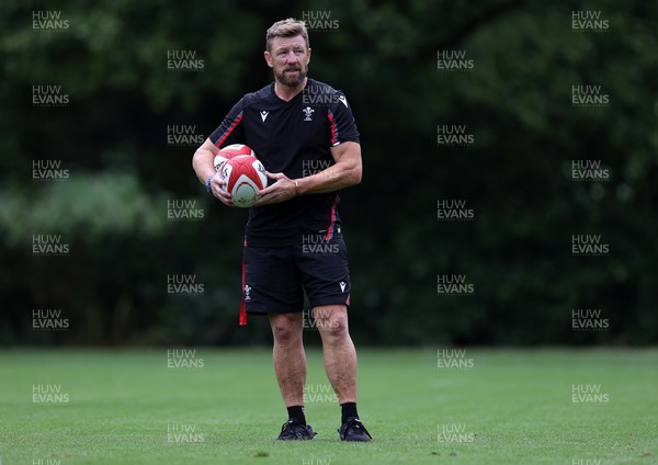 270623 - The Wales Rugby Team training in preparation for the Rugby World Cup - Defence Coach Mike Forshaw