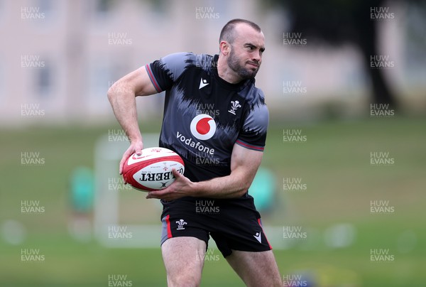 270623 - The Wales Rugby Team training in preparation for the Rugby World Cup - Cai Evans during training