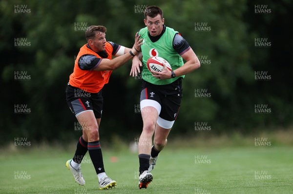 270623 - The Wales Rugby Team training in preparation for the Rugby World Cup - Adam Beard during training