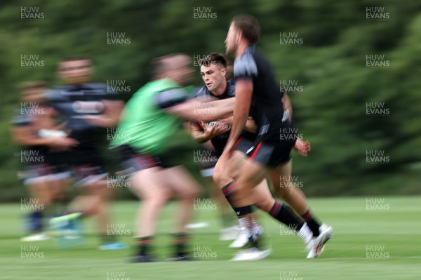 270623 - The Wales Rugby Team training in preparation for the Rugby World Cup - Joe Roberts during training