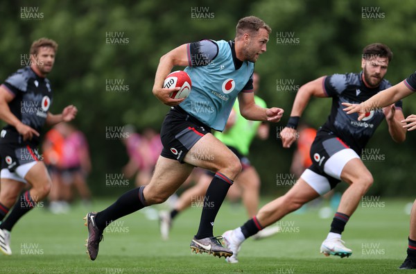 270623 - The Wales Rugby Team training in preparation for the Rugby World Cup - Max Llewellyn during training