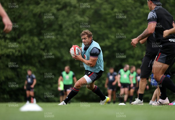 270623 - The Wales Rugby Team training in preparation for the Rugby World Cup - Leigh Halfpenny during training