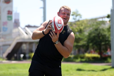 270625 - Wales Rugby training upon arrival in Japan - Dewi Lake during training
