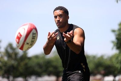 270625 - Wales Rugby training upon arrival in Japan - Keelan Giles during training