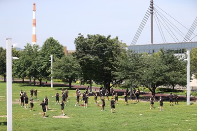 270625 - Wales Rugby training upon arrival in Japan - 