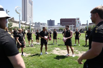 270625 - Wales Rugby training upon arrival in Japan - Ben Thomas and Johnny Williams