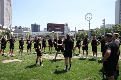 270625 - Wales Rugby training upon arrival in Japan - Johnny Williams during training