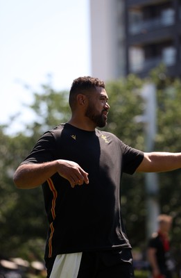 270625 - Wales Rugby training upon arrival in Japan - Taulupe Faletau during training