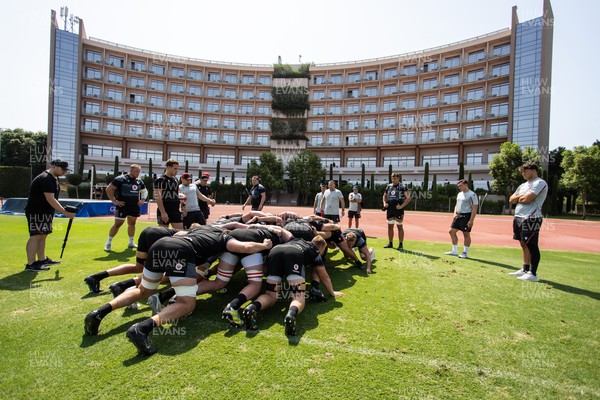 270723 - Wales Rugby Training taking place in Turkey, in preparation for the Rugby World Cup - Scrum