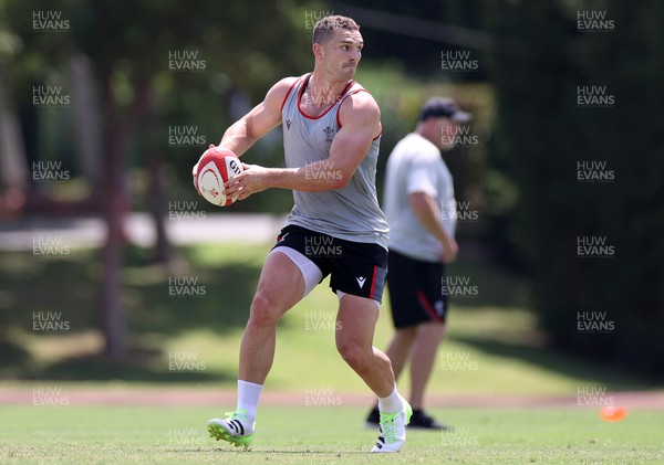 270723 - Wales Rugby Training taking place in Turkey, in preparation for the Rugby World Cup - George North during training