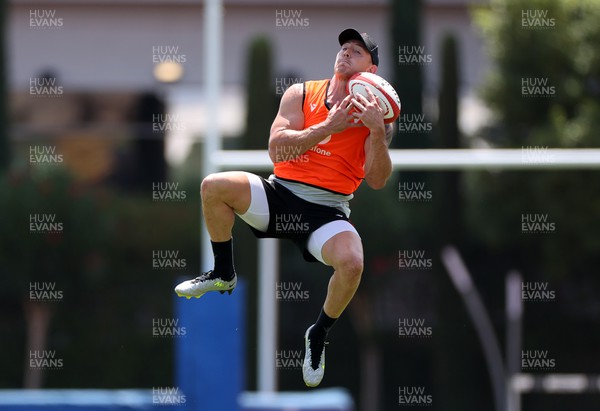 270723 - Wales Rugby Training taking place in Turkey, in preparation for the Rugby World Cup - Josh Adams during training