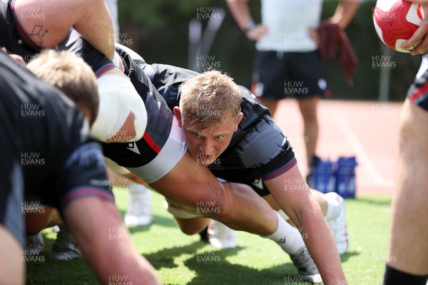 270723 - Wales Rugby Training taking place in Turkey, in preparation for the Rugby World Cup - Jac Morgan during training