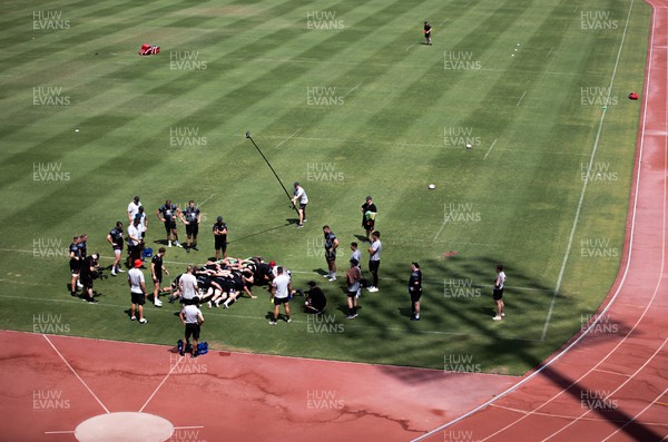 270723 - Wales Rugby Training taking place in Turkey, in preparation for the Rugby World Cup - Scrum