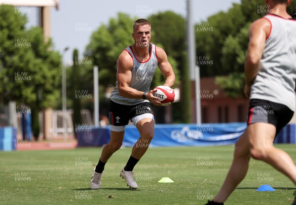 270723 - Wales Rugby Training taking place in Turkey, in preparation for the Rugby World Cup - Gareth Anscombe during training
