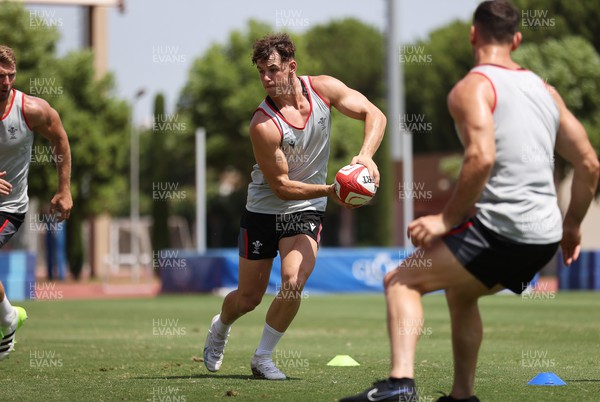 270723 - Wales Rugby Training taking place in Turkey, in preparation for the Rugby World Cup - Tom Rogers during training