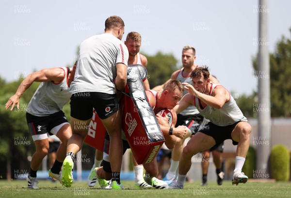 270723 - Wales Rugby Training taking place in Turkey, in preparation for the Rugby World Cup - Liam Williams during training