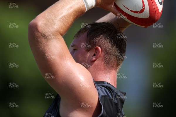 270723 - Wales Rugby Training taking place in Turkey, in preparation for the Rugby World Cup - Dewi Lake during training