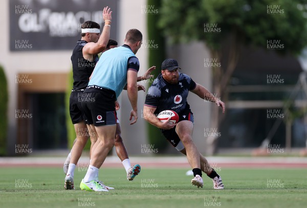 270723 - Wales Rugby Training taking place in Turkey, in preparation for the Rugby World Cup - Henry Thomas during training