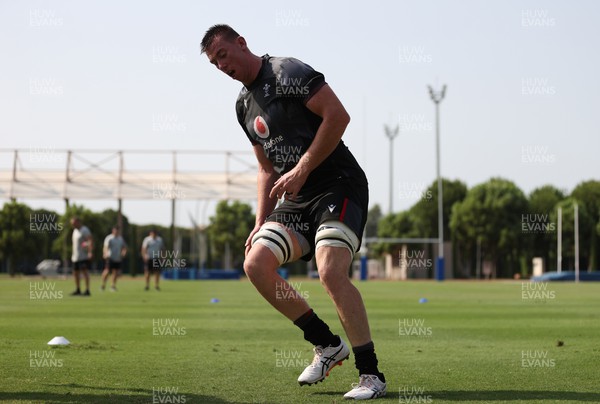 270723 - Wales Rugby Training taking place in Turkey, in preparation for the Rugby World Cup - Adam Beard during training