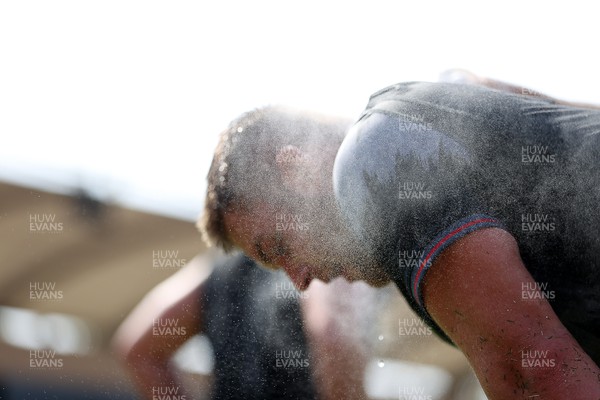270723 - Wales Rugby Training taking place in Turkey, in preparation for the Rugby World Cup - Dan Lydiate during training