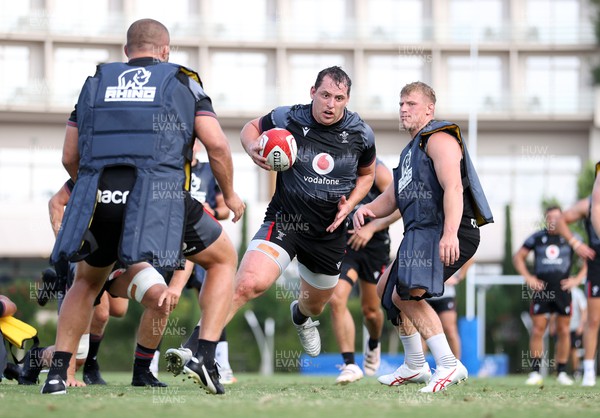270723 - Wales Rugby Training taking place in Turkey, in preparation for the Rugby World Cup - Ryan Elias during training