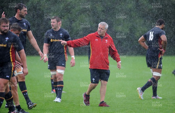 270815 - Wales Rugby Training -Warren Gatland during training