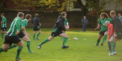 27.10.08 - Wales Rugby Training - Wales players in action during training 