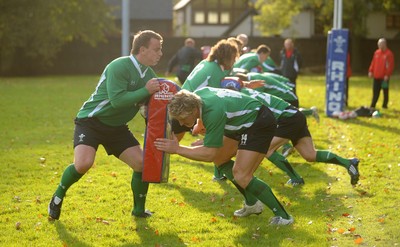 27.10.08 - Wales Rugby Training - Wales players in action during training 