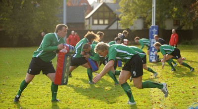 27.10.08 - Wales Rugby Training - Wales players in action during training 