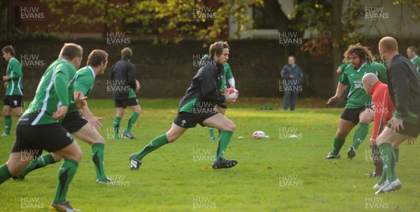 27.10.08 - Wales Rugby Training - Wales players in action during training 