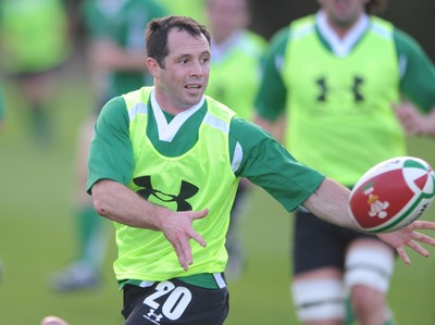 27.10.09 - Wales Rugby Training - Gareth Cooper in action during training. 