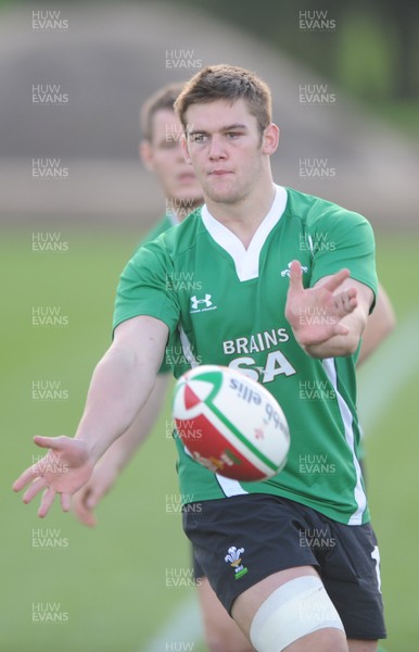27.10.09 - Wales Rugby Training - Dan Lydiate in action during training. 