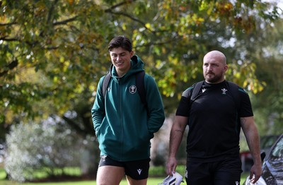 271026 - Wales Rugby Training - Louis Rees-Zammit and Dillon Lewis during training
