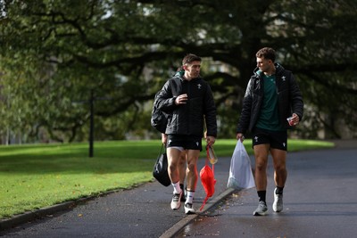 271026 - Wales Rugby Training - Josh Adams and Louie Hennessey during training