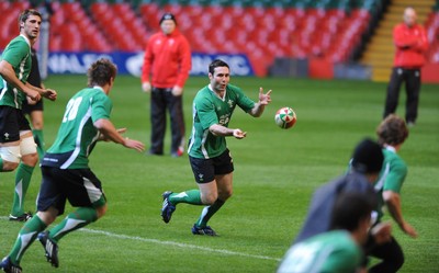 27.11.09 - Wales Rugby Training - Stephen Jones in action during training. 