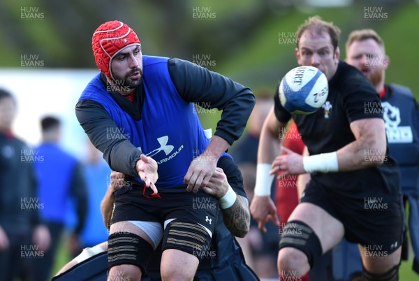 280119 - Wales Rugby Training - Cory Hill during training