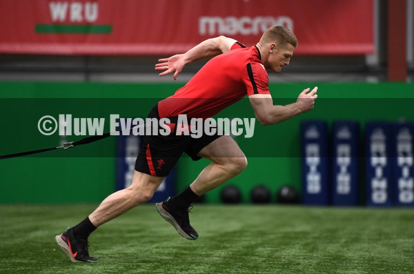 280122 - Wales Rugby Training - Johnny McNicholl during training