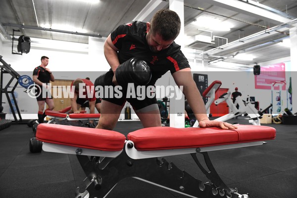 280122 - Wales Rugby Training - Wyn Jones during a gym session