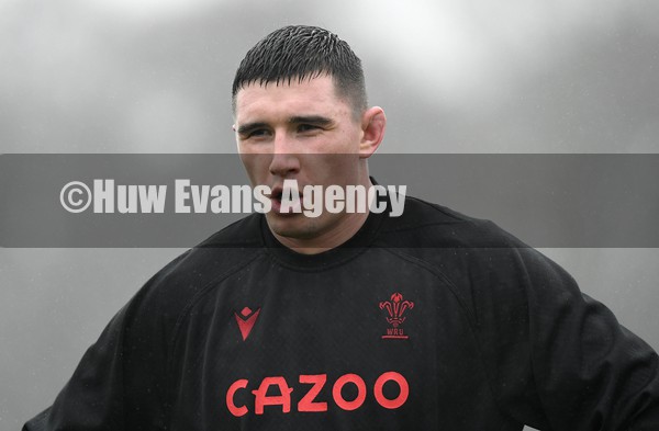 280122 - Wales Rugby Training - Seb Davies during training