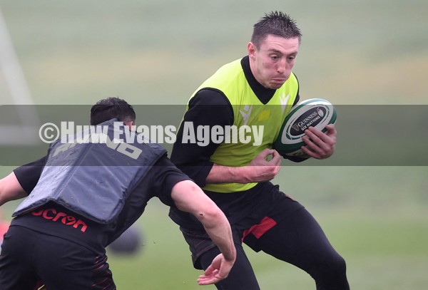 280122 - Wales Rugby Training - Josh Adams during training