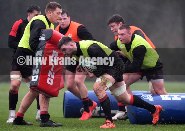 280122 - Wales Rugby Training - James Ratti during training