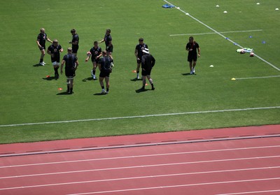 280625 - Wales Rugby Training Session in Kitakyushu - Reuben Morgan-Williams during training
