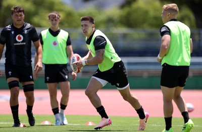 280625 - Wales Rugby Training Session in Kitakyushu - Josh Adams during training