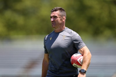 280625 - Wales Rugby Training Session in Kitakyushu - Huw Bennett, Head of Physical Performance during training