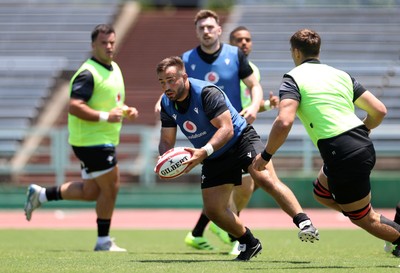 280625 - Wales Rugby Training Session in Kitakyushu - Liam Belcher during training