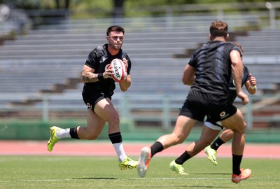 280625 - Wales Rugby Training Session in Kitakyushu - Joe Roberts during training
