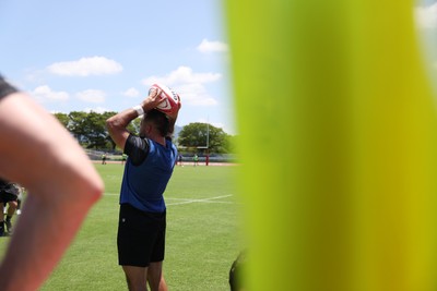 280625 - Wales Rugby Training Session in Kitakyushu - Liam Belcher during training