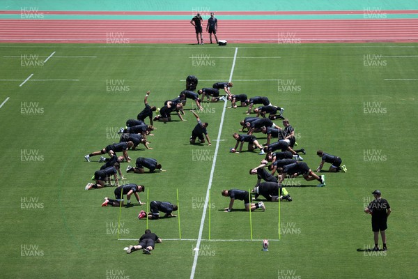 280625 - Wales Rugby Training Session in Kitakyushu - General View of training at Honjo Athletic Park