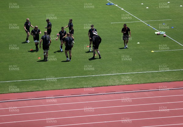 280625 - Wales Rugby Training Session in Kitakyushu - Reuben Morgan-Williams during training